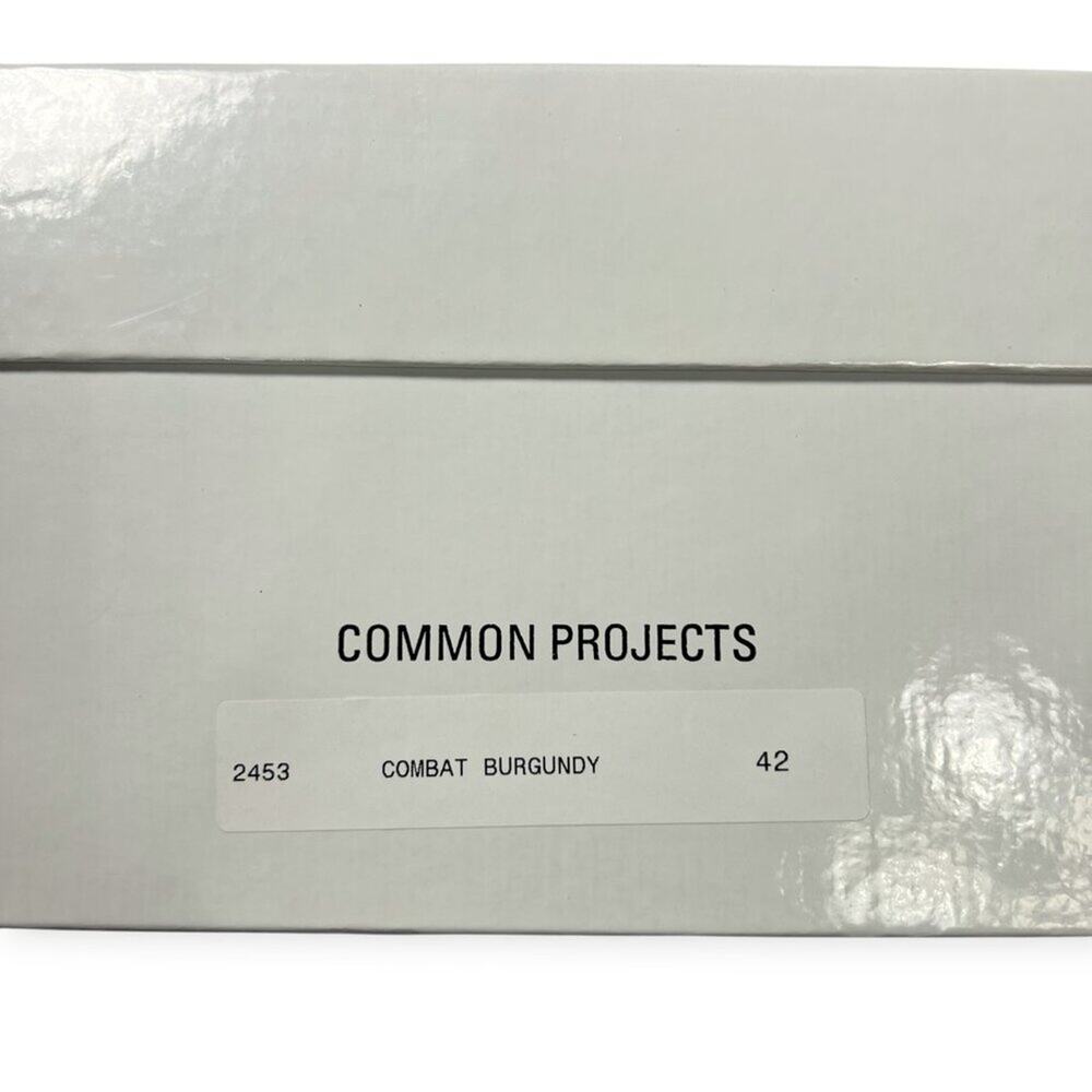 NEW Common Projects Leather Combat Boot Burgundy … - image 4